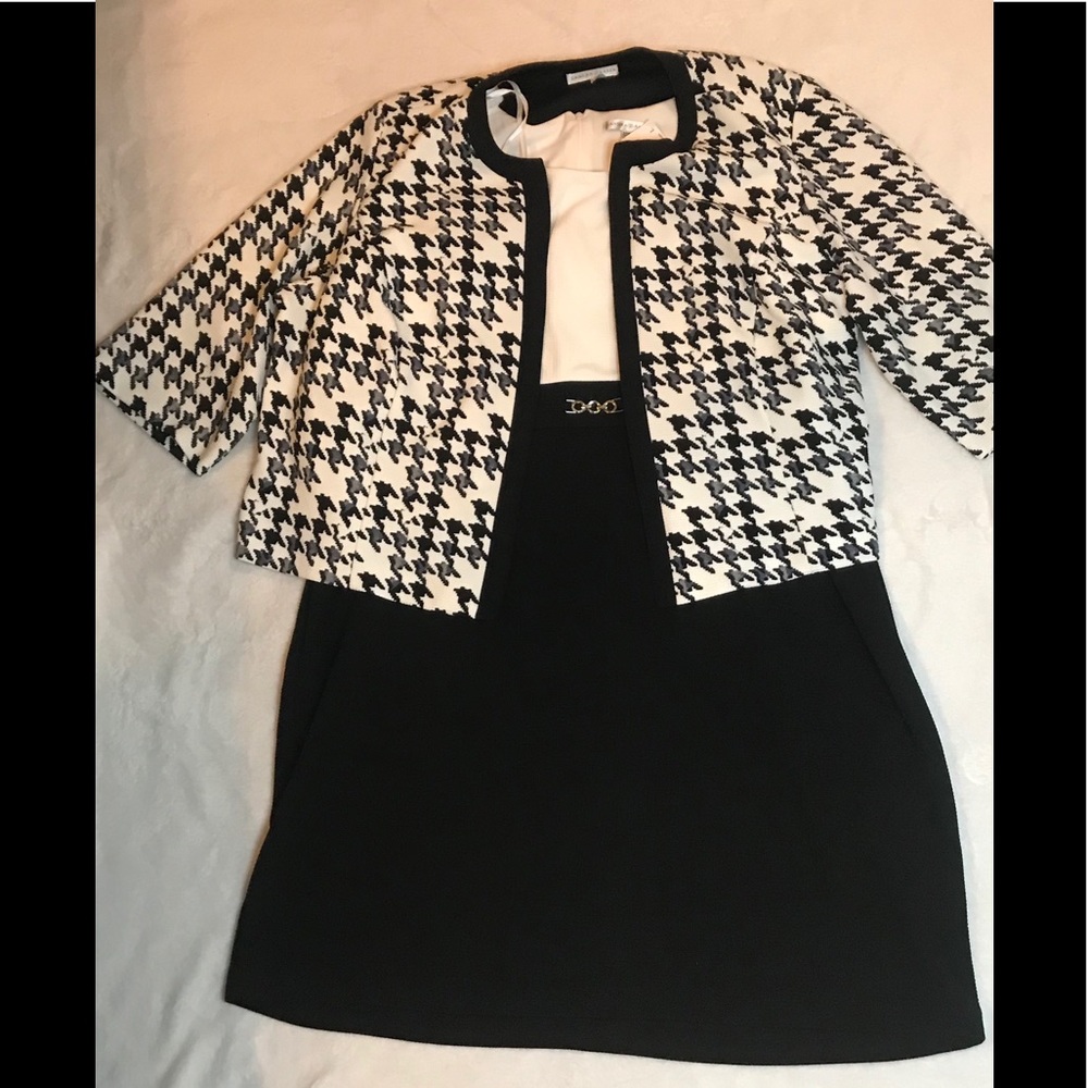 Sandra Darren Two Piece Dress and Blazer Set
